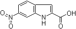 structure of CAS# 10242-00-9, 6-Nitroindole-2-carboxylic acid;6-Nitro-1H-indole-2-carboxylic acid; 6-Nitroindol-2-carboxylic acid