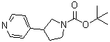 structure of CAS# 1024590-32-6, 3-(4-Pyridinyl)-1-pyrrolidinecarboxylic acid 1,1-dimethylethyl ester
