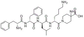 structure of CAS# 1024828-77-0, Difelikefalin;4-amino-1-[(2R)-6-amino-2-[[(2R)-2-[[(2R)-2-[[(2R)-2-amino-3-phenylpropanoyl]amino]-3-phenylpropanoyl]amino]-4-methylpentanoyl]amino]hexanoyl]piperidine-4-carboxylic acid