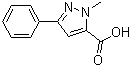 结构式 CAS# 10250-64-3, 2-甲基-5-苯基-2H-吡唑-3-甲酸