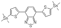 structure of CAS# 1025451-57-3, 4,7-Bis(2-trimethylstannylthien-5-yl)-2,1,3-benzothiadiazole;4,7-Bis(5-trimethylstannylthiophen-2-yl)benzo-2,1,3-thiadiazole; 4,7-Di(2-trimethylstannylthiophen-5-yl)-2,1,3-benzothiadiazole