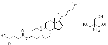 胆固醇半琥珀酸酯缓血酸胺盐分子结构 (CAS 102601-49-0)