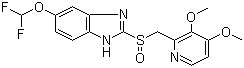 structure of CAS# 102625-70-7, Pantoprazole;6-(Difluoromethoxy)-2-[(3,4-dimethoxypyridin-2-yl)methylsulfinyl]-1H-benzimidazole