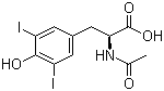structure of CAS# 1027-28-7, N-Acetyl-3,5-diiodo-L-tyrosine