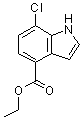 7-氯-1H-吲哚-4-羧酸乙酯分子结构 (CAS 1028284-52-7)