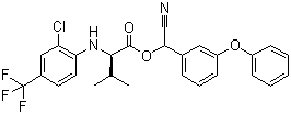 氟胺氰菊酯分子结构 (CAS 102851-06-9)