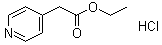 structure of CAS# 102879-50-5, 4-Pyridineacetic acid ethyl ester hydrochloride;Ethyl 4-pyridylacetate hydrochloride