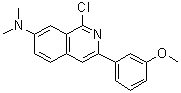1-氯-3-(3-甲氧基苯基)-N,N-二甲基-7-异喹啉胺分子结构 (CAS 1029009-59-3)