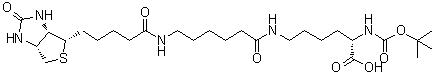 N2-tert-Butoxycarbonyl-N6-(biotinamido-6-N-caproylamido)lysine molecular structure (CAS 102910-26-9)