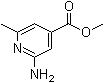 structure of CAS# 1029128-50-4, 2-Amino-6-methylpyridine-4-carboxylic acid methyl ester
