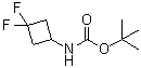 N-(3,3-二氟环丁基)氨基甲酸叔丁酯分子结构 (CAS 1029720-19-1)