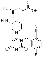 曲格列汀琥珀酸盐分子结构 (CAS 1029877-94-8)