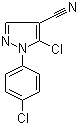 5-氯-1-(4-氯苯基)-1H-吡唑-4-甲腈分子结构 (CAS 102996-32-7)