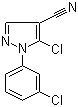5-氯-1-(3-氯苯基)-1H-吡唑-4-甲腈分子结构 (CAS 102996-33-8)