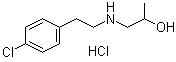 1-[[2-(4-氯苯基)乙基]氨基]-2-丙醇盐酸盐分子结构 (CAS 1030624-41-9)