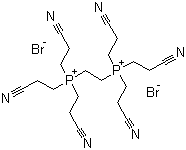 乙烯双[三(2-氰乙基)膦]二溴化物分子结构 (CAS 10310-38-0)
