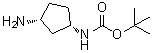 结构式 CAS# 1031335-25-7, N-[(1S,3R)-3-氨基环戊基]氨基甲酸叔丁酯