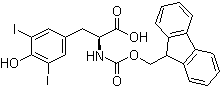 N-[芴甲氧羰基]-3,5-二碘-L-酪氨酸分子结构 (CAS 103213-31-6)