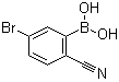 3-溴-6-氰基苯硼酸分子结构 (CAS 1032231-30-3)