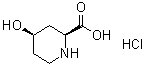 结构式 CAS# 1032237-00-5, (2S,4R)-4-羟基-2-哌啶羧酸盐酸盐