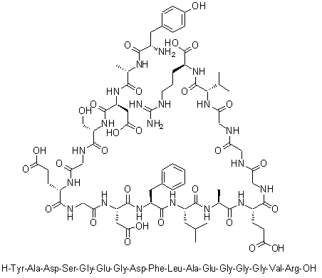 N-L-Tyrosyl-fibrinopeptide A (human) molecular structure (CAS 103226-11-5)