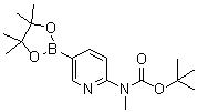 structure of CAS# 1032758-87-4, tert-Butyl N-[5-(4,4,5,5-tetramethyl-[1,3,2]dioxaborolan-2-yl)pyridin-2-yl]-N-methylcarbamate
