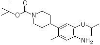 4-(4-氨基-5-异丙氧基-2-甲基苯基)哌啶-1-羧酸叔丁酯分子结构 (CAS 1032903-63-1)