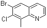structure of CAS# 1033202-16-2, 6-Bromo-7-chloro-8-methylquinoline