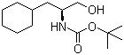 结构式 CAS# 103322-56-1, (S)-(-)-2-N-叔丁氧羰基氨基-3-环己基-1-丙醇