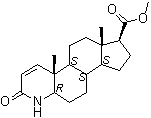 3-氧代-4-氮杂-5alpha-雄甾-1-烯-17beta-羧酸甲酯分子结构 (CAS 103335-41-7)