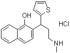 2-[3-(甲基氨基)-1-(2-噻吩基)丙基]-1-萘酚盐酸盐分子结构 (CAS 1033719-36-6)