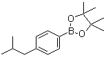 structure of CAS# 1033753-01-3, 4-Isobutylphenylboronic acid pinacol ester;2-(4-Isobutylphenyl)-4,4,5,5-tetramethyl-1,3,2-dioxaborolane