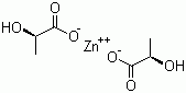 L-乳酸锌分子结构 (CAS 103404-76-8)
