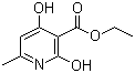 structure of CAS# 10350-10-4, Ethyl 2,4-dihydroxy-6-methylnicotinate;Ethyl 2,4-dihydroxy-6-methyl-3-pyridinecarboxylate; 2,4-Dihydroxy-6-methyl-3-pyridinecarboxylic acid ethyl ester