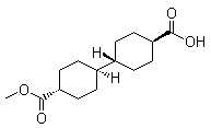 (trans,trans)-[1,1'-Bicyclohexyl]-4,4'-dicarboxylic acid 4-methyl ester molecular structure (CAS 1035265-72-5)