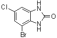 structure of CAS# 1035390-48-7, 4-Bromo-6-chloro-1,3-dihydro-2H-benzimidazol-2-one