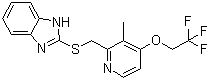 2-[3-甲基-4-(2,2,2-三氟乙氧基)-2-吡啶]甲基硫基-1H-苯并咪唑分子结构 (CAS 103577-40-8)