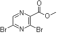 3,5-二溴-2-吡嗪羧酸甲酯分子结构 (CAS 1035818-91-7)