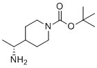 叔-丁基4-[(1R)-1-氨基乙基]哌啶-1-羧酸酯分子结构 (CAS 1036027-86-7)