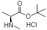 structure of CAS# 103614-40-0, N-Methyl-L-alanine tert-butyl ester hydrochloride