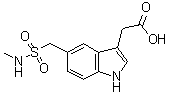 5-[[(甲基氨基)磺酰基]甲基]-1H-吲哚-3-乙酸分子结构 (CAS 103628-44-0)