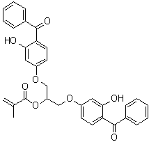 1,3-Bis(4-benzoyl-3-hydroxyphenoxy)prop-2-yl methacrylate molecular structure (CAS 103637-48-5)
