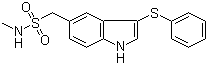N-Methyl-3-(phenylthio)-1H-indole-5-methanesulfonamide molecular structure (CAS 103654-21-3)
