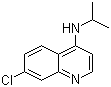 structure of CAS# 1036623-49-0, 7-Chloro-N-isopropyl-4-quinolinamine;7-Chloro-N-(1-methylethyl)-4-quinolinamine