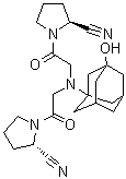 (2S)-1-[[[2[(2S)-2-Cyanopyrrolidin-1-yl]-2-oxoethyl][(3-hydroxytricyclo[3.3.1.1(3,7)]dec-1-yl)-amino]]acetyl]-pyrrolidine-2-carbonitrile molecular structure (CAS 1036959-23-5)