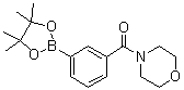 (吗啉基)[3-(4,4,5,5-四甲基-1,3,2-二氧杂环戊硼烷-2-基)苯基]甲酮分子结构 (CAS 1036991-25-9)
