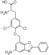 O-[(5-氨基-2-苯基-7-苯并恶唑基)甲基]-3,5-二氯-L-酪氨酸分子结构 (CAS 1037592-40-7)