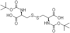N,N'-双(叔丁氧羰基)-L-胱氨酸分子结构 (CAS 10389-65-8)