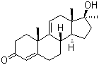 17beta-羟基-17-甲基雄甾-4,9(11)-二烯-3-酮分子结构 (CAS 1039-17-4)