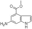 结构式 CAS# 103956-00-9, 6-氨基吲哚-4-羧酸甲酯
